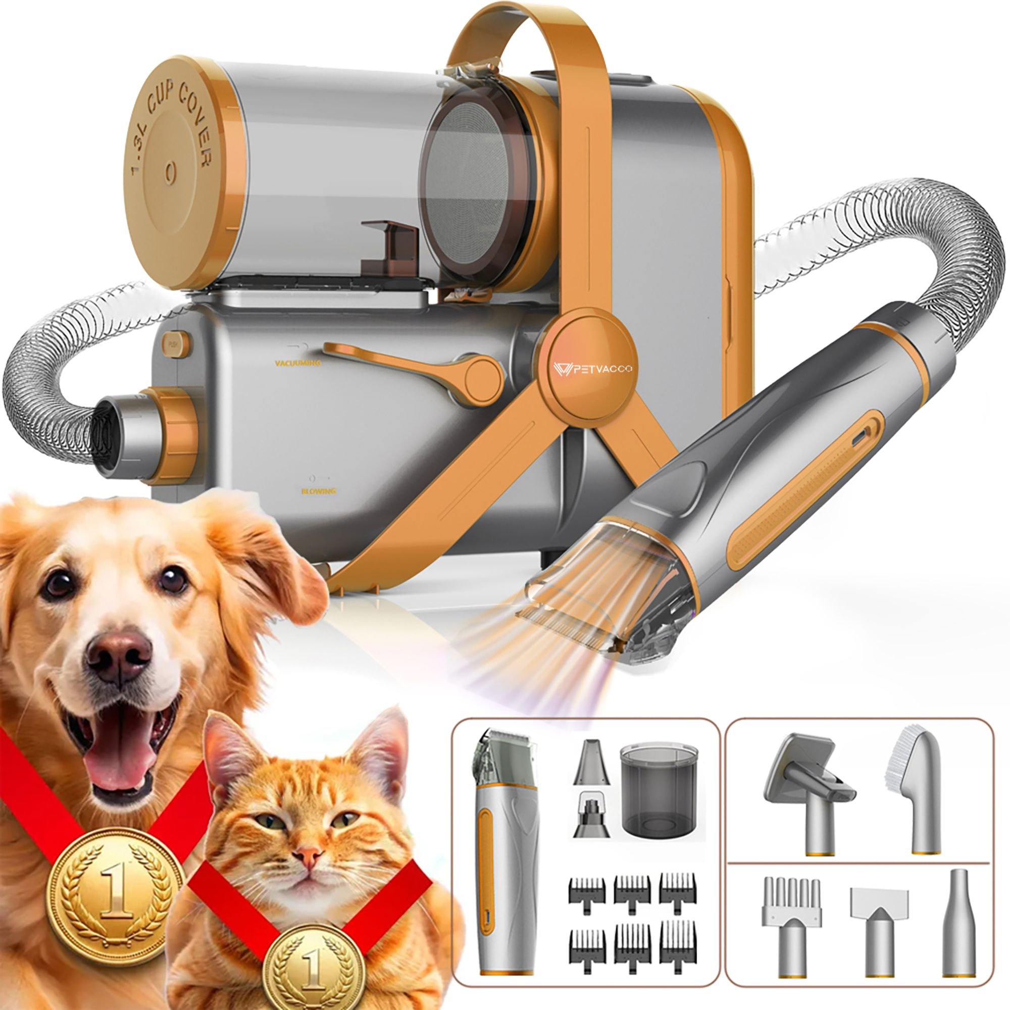 PETVACCO Pet Grooming Vacuum Hair Dryer & Nail Grinder Kit PETVACCO Pet Grooming Vacuum Hair Dryer & Nail Grinder Kit